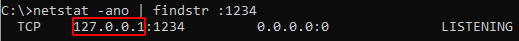 netstat localhost