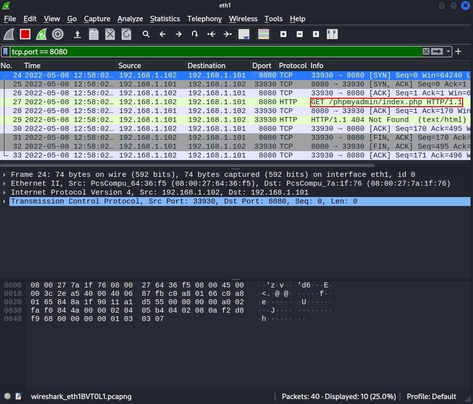 Wireshark live capture