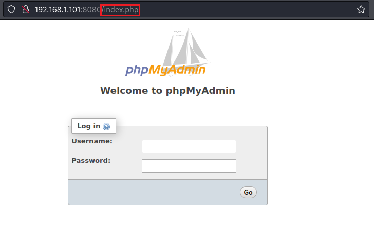 phpMyAdmin path